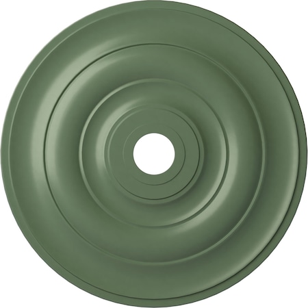 Ekena Millwork Jefferson Ceiling Medallion (Fits Canopies up to 5"), 26 1/2"OD x 3 5/8"ID x 1 1/2"P, Athenian Green CM26JEAGF